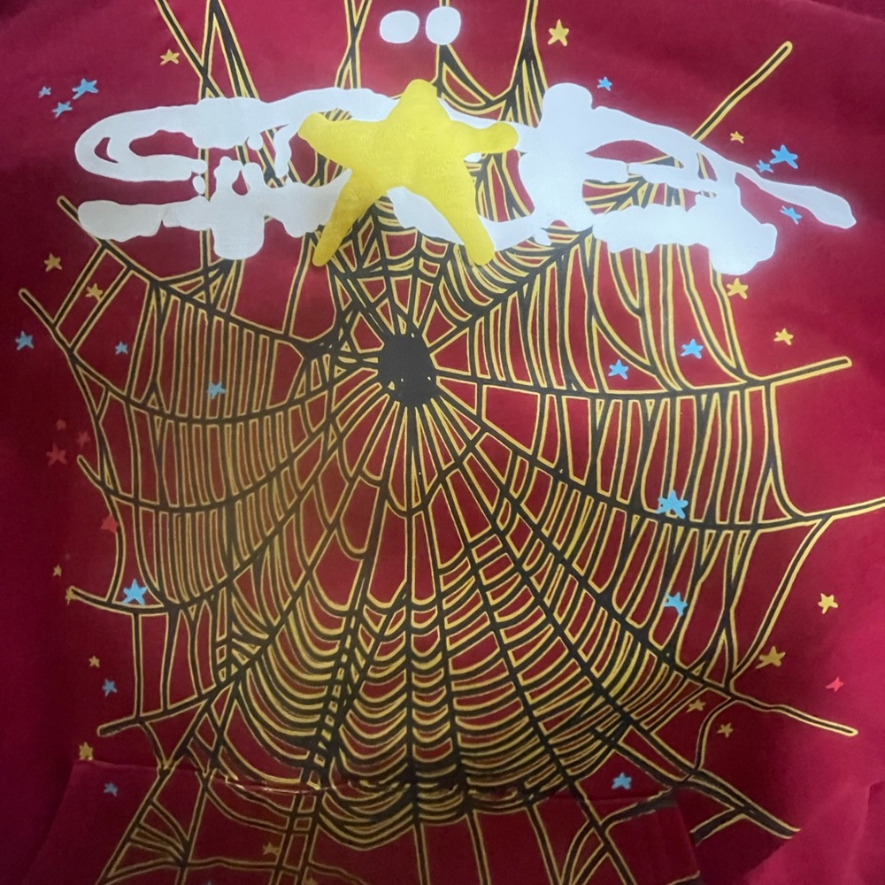 Spider Graphic Red Sweatshirt